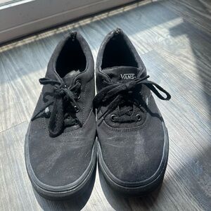 Vans Jet Black Lace-Up Sneakers